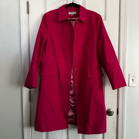 EUC Hot Pink Trench Coat - Picture 1 of 6